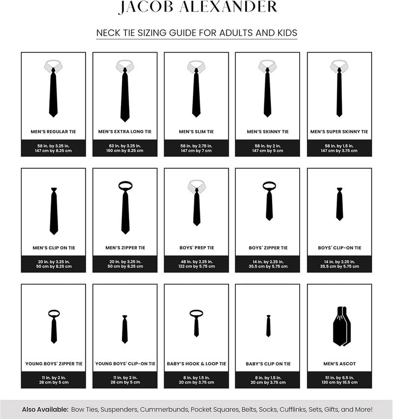 Jacob Alexander Boy's 11" Pretied Solid Color Zipper Tie - Image 5